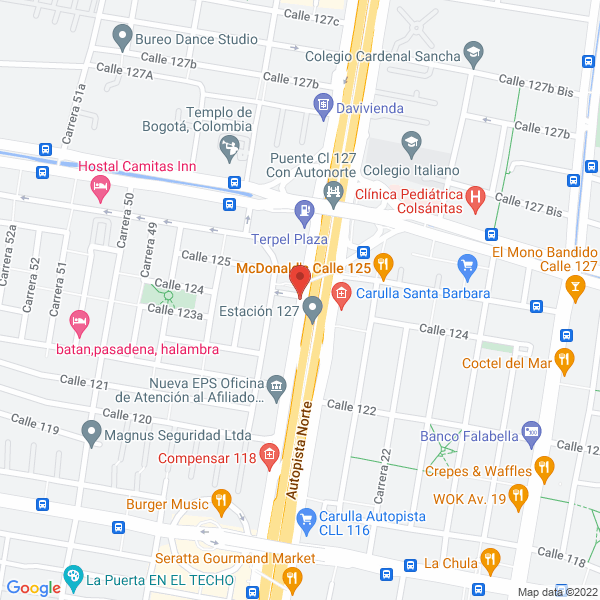 Mapa de Arquitectura Construccion E Ingenieria Ltda Arco Ing Ltda