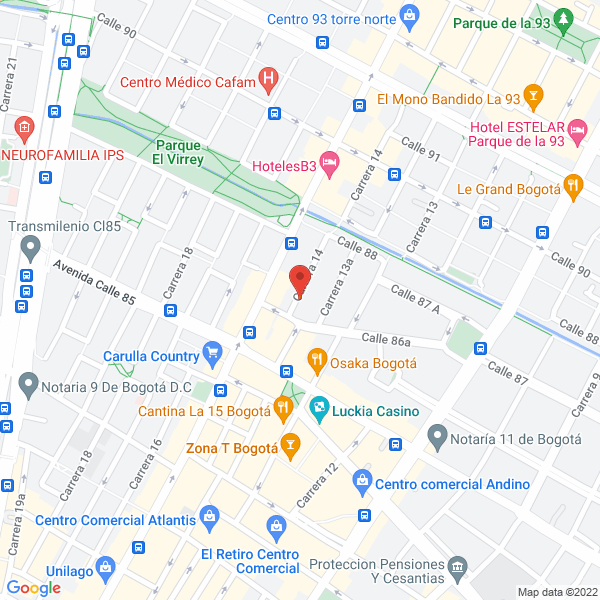 Mapa de Alfredo Muñoz Construcciones S.A.