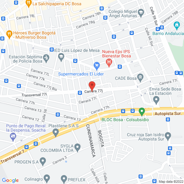 Mapa de Carrocerias Pluck Mar