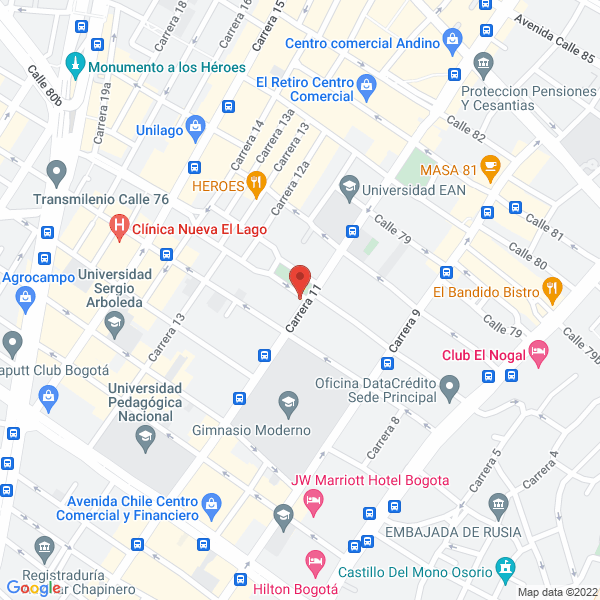 Mapa de Unipredios