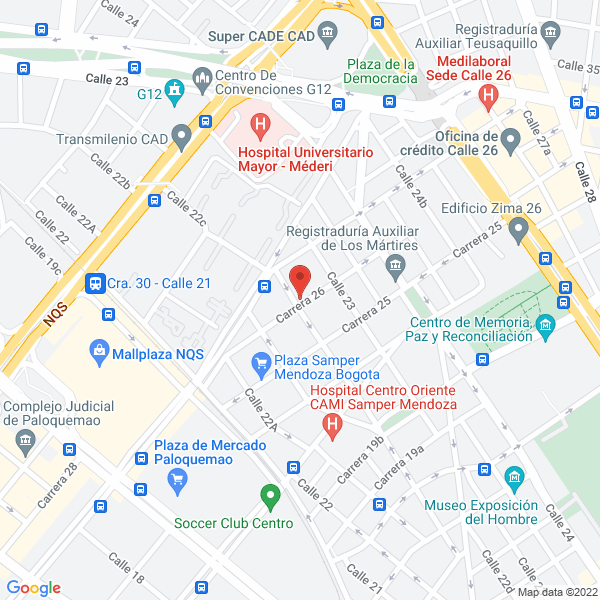 Mapa de Muebles Rodamientos Rap Ltda.