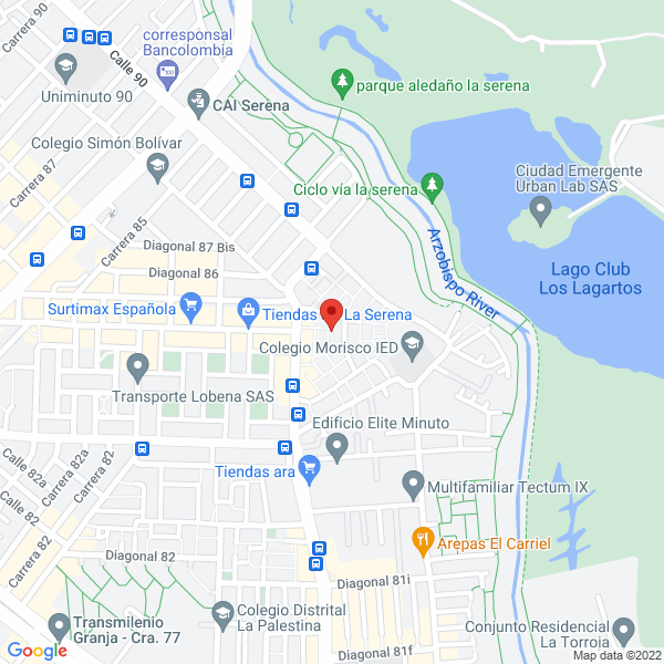 Mapa de Corporación De Salud El Minuto De Dios