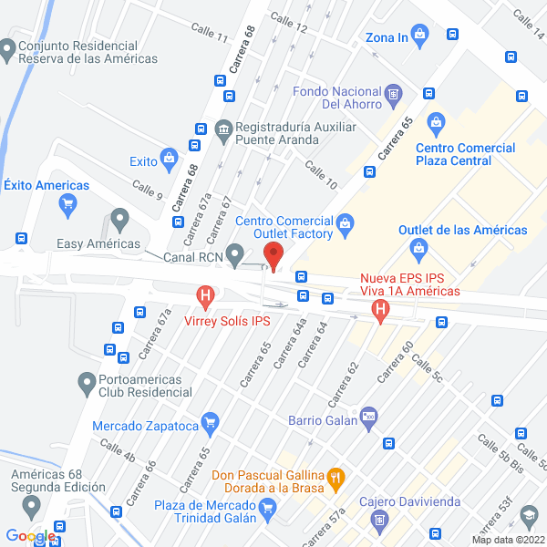 Mapa de Latv Sucursal Colombia