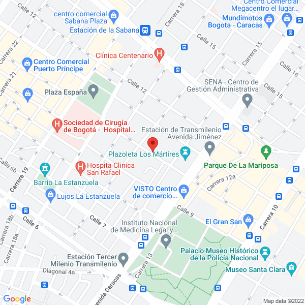 Mapa de Quimienvases Bogota