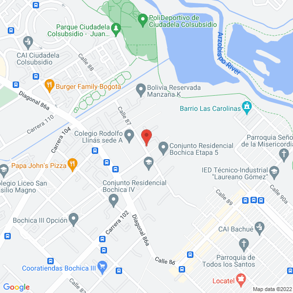 Mapa de Carpinteros Y Tapiceros Center