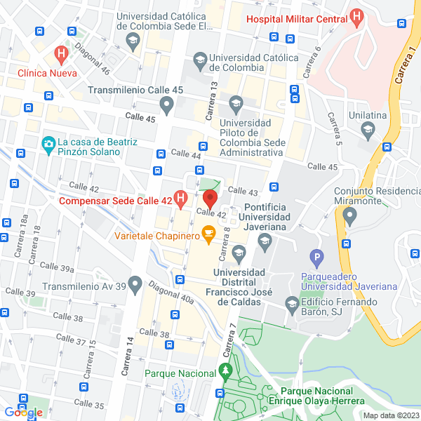 Mapa de Vargas Carvajaly Cuervo Cia S En C
