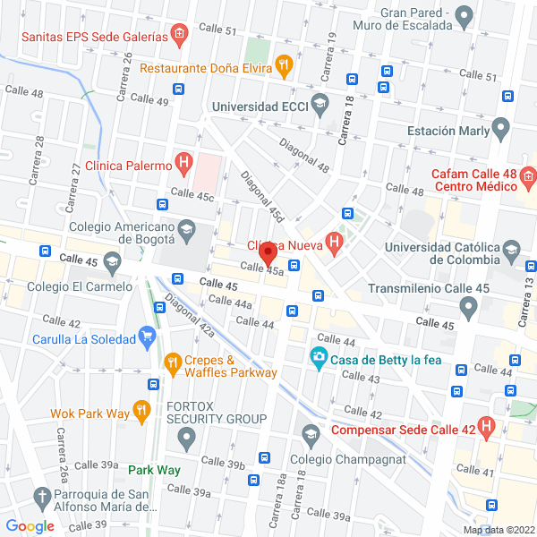 Mapa de Centro De Orientación Nutricional