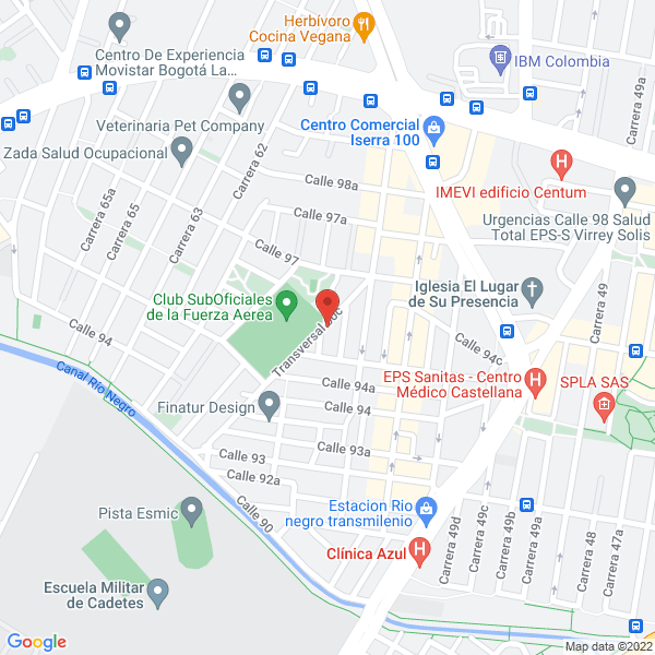 Mapa de Super Gruas Bogota