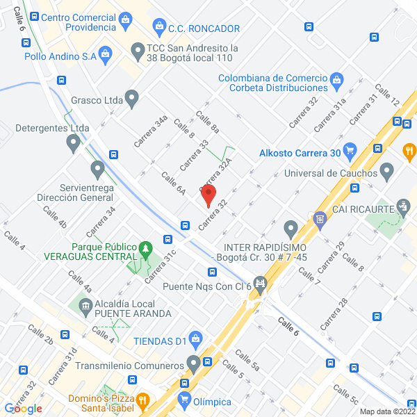 Mapa de Tostadora De Cafe Oro Negro S En C S