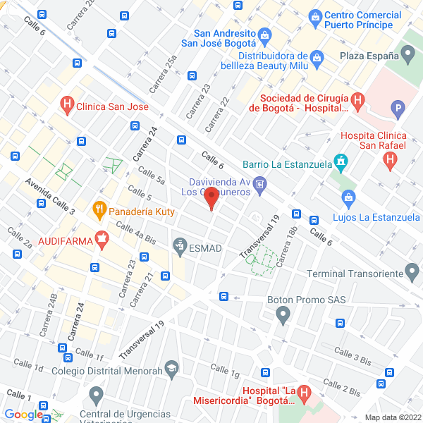 Mapa de Distribuciones Maxi Ventas Bogota