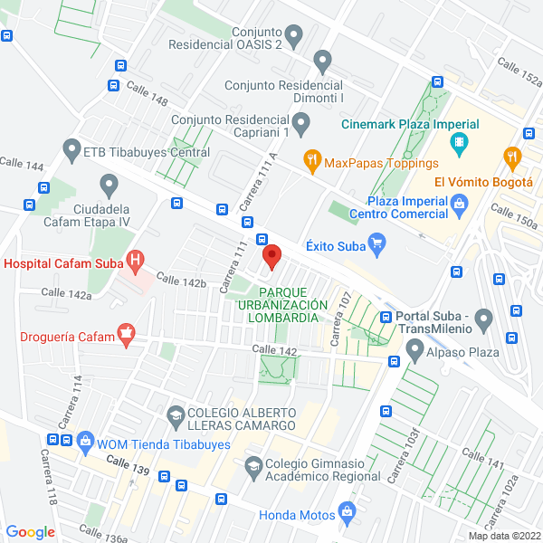 Mapa de Gimnasio Santo Tomás