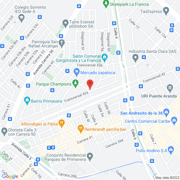 Mapa de Papelera Central Ltda.