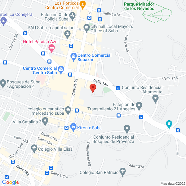 Mapa de Celebraciones Bogotá - Quiero Clientes
