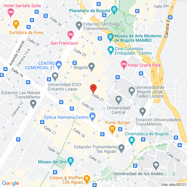 Mapa de Asociación Colombiana De Bibliotecólogos Y Documentalistas
