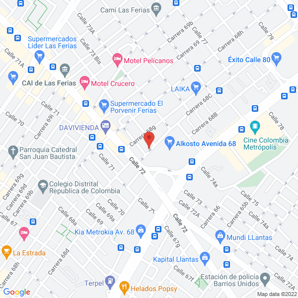 Mapa de Llantas Punto De Servicios E.U.