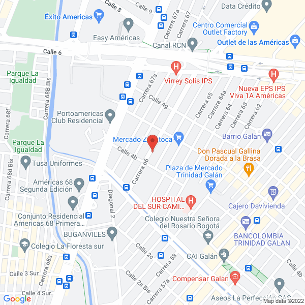 Mapa de Perfiles Y Láminas Caribe Ltda.