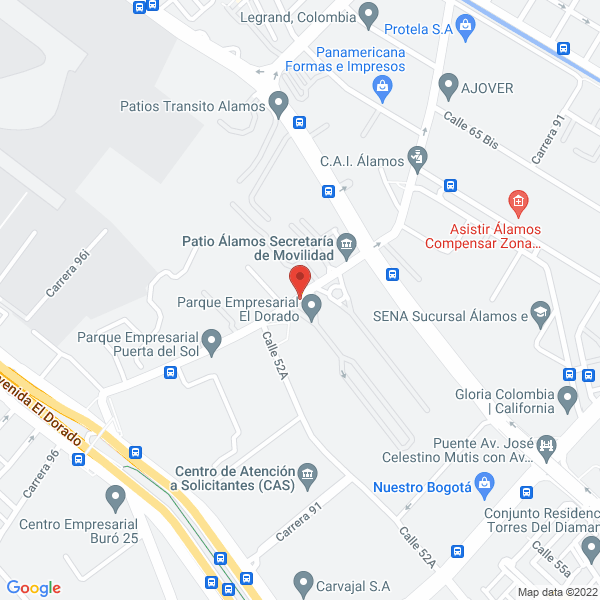 Mapa de Proincal Ltda.