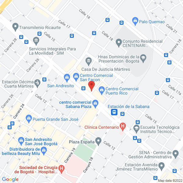 Mapa de Electro Hogar C Y C S.A.S.
