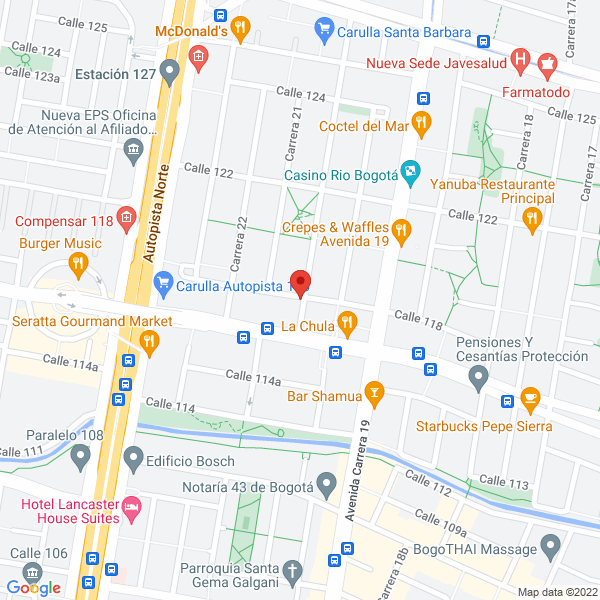 Mapa de Clínica Germán Duque Mejía