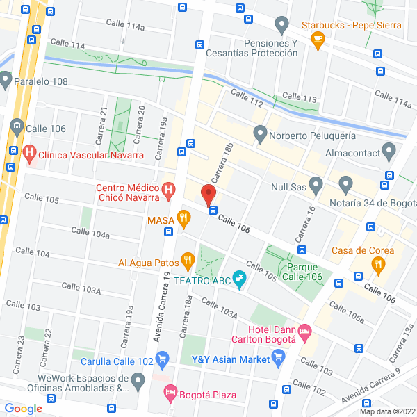 Mapa de Fundación La Manuelita