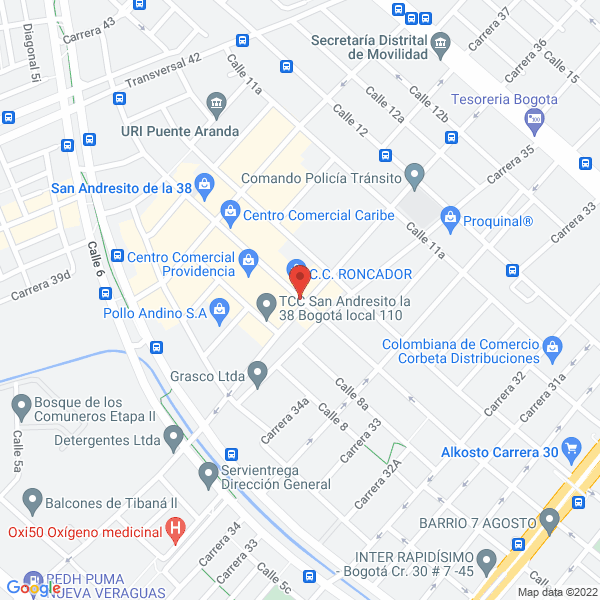 Mapa de Transportes Rodrigal Ltda.