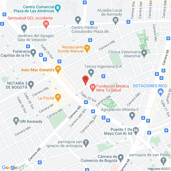 Mapa de Gloria Cecilia Jimenez S.A.S.