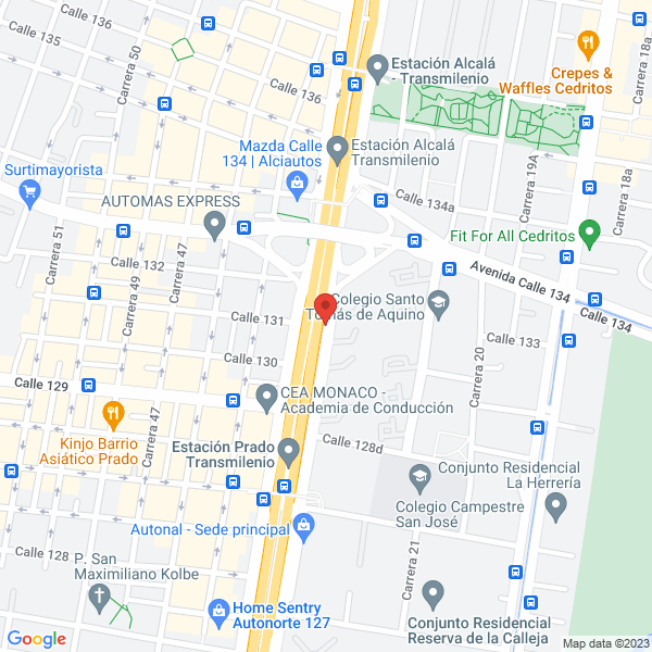 Mapa de Quality Couriers International S E A Sucursal Colombia