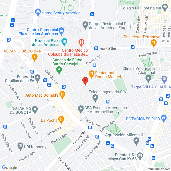 Mapa de Camisetas Duna Ltda.