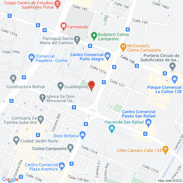 Mapa de Alimentos Extrudizados La Sabana S.A.