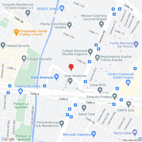 Mapa de Empaques Y Artes Graficas Komograf S.A.S.