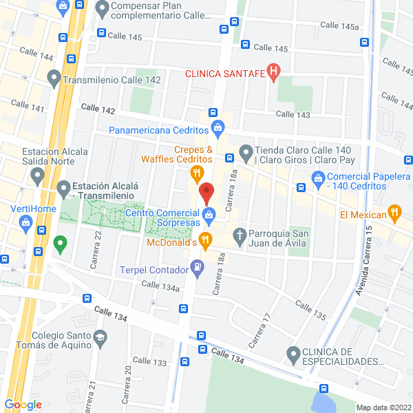 Mapa de C.I. Empresarios De Colombia Emc Ltda