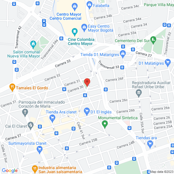 Mapa de Panamericana De Llantas E Inversiones S.A.S.