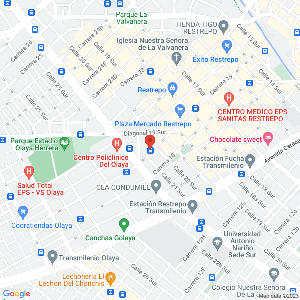 Mapa de Restaurante Sopas Carnes Y Pastas