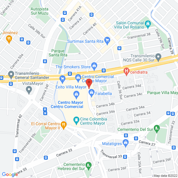 Mapa de La Creperia Bogota
