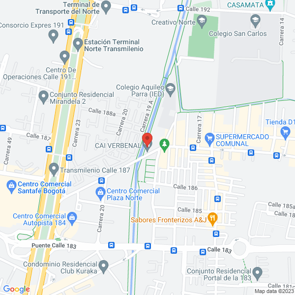 Mapa de Comercial De Tecnologia S.A.S.