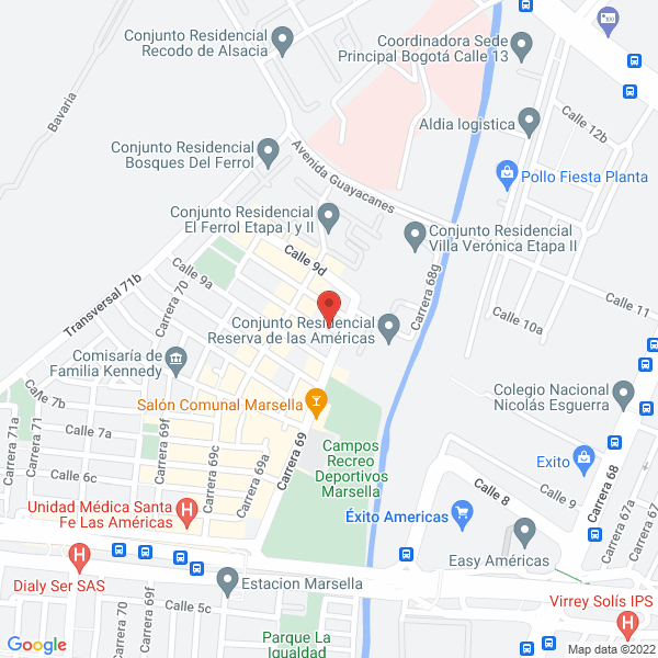 Mapa de Comercializadora Beyan