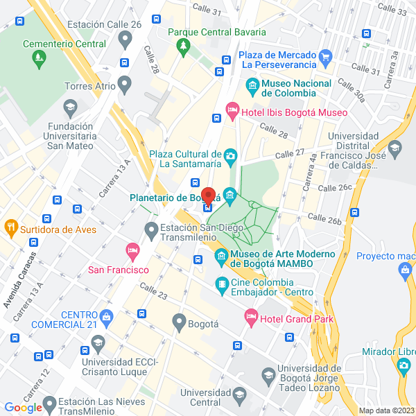 Mapa de Centro Regional De La Organización Iberoamericana De Seguridad Social