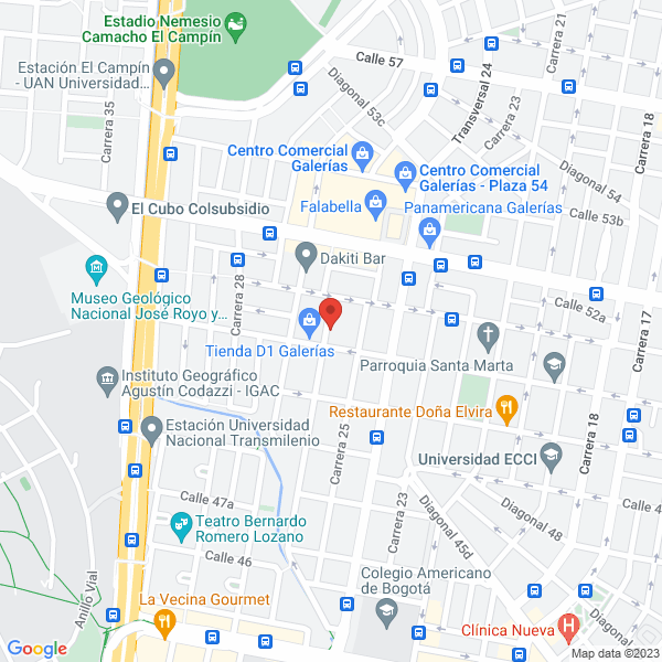 Mapa de Galeria Asadero Mi Ranchito Llanero