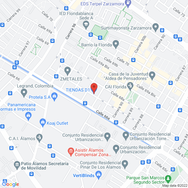 Mapa de Tampografic Y Cía Ltda.