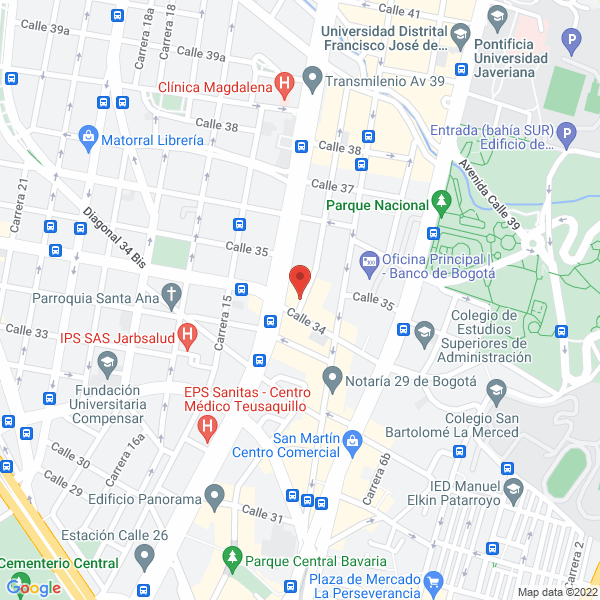Mapa de Promotora Nacional De Seguros Ltda.