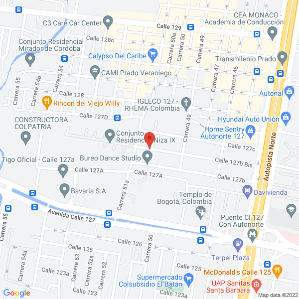 Mapa de Comercializadora Tapatios