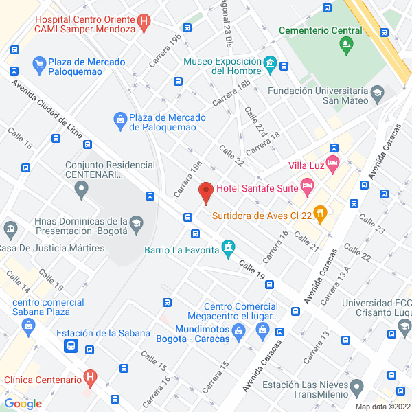 Mapa de Exceléctricos Ltda.