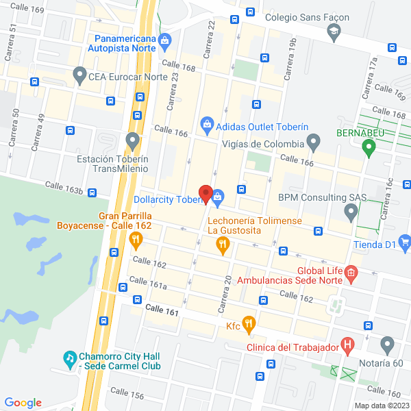 Mapa de Productora Andina De Medicamentos Ltda Proanmed Ltda