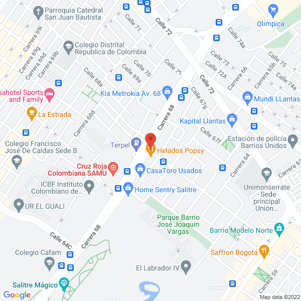 Mapa de Bodega De Repuestos S.A.S.