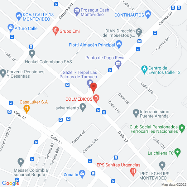 Mapa de Tequendama Servicios Y Cobranzas S.A.S.