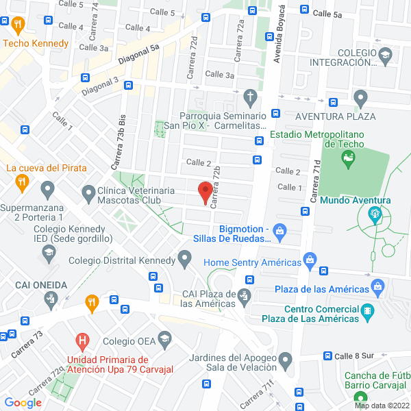 Mapa de Tecnoequipos Dentales Ltda.