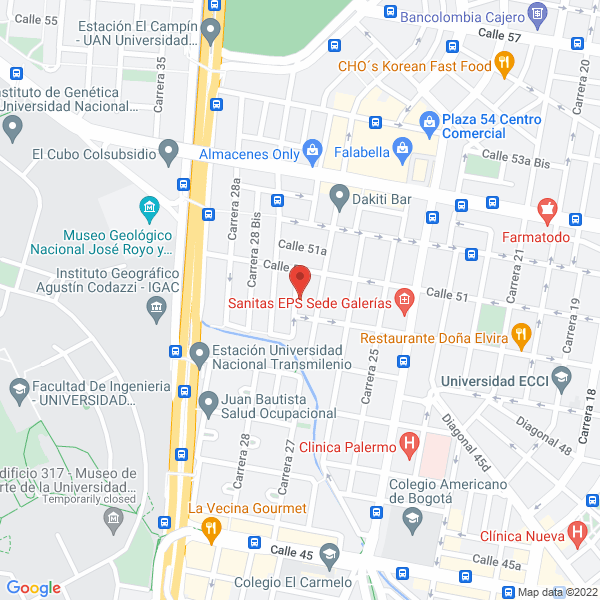Mapa de Odis Obras Y Diseños Ltda.