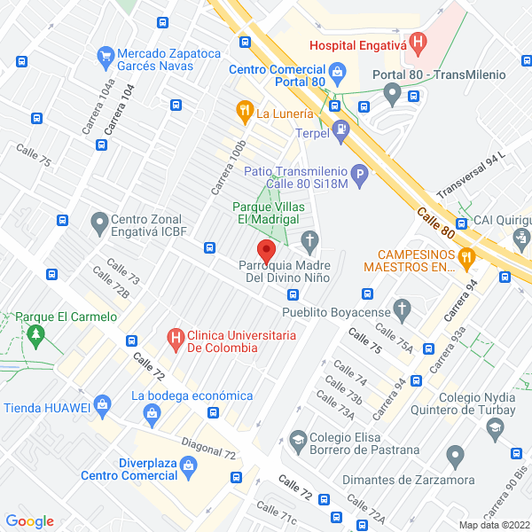 Mapa de Distribuidora Comercial Didactica Ltda