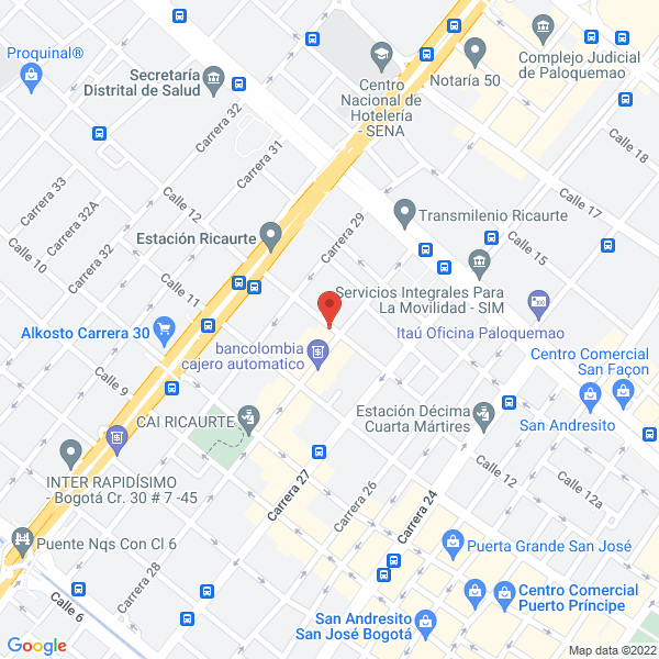 Mapa de Ferretería Protincol Ltda.