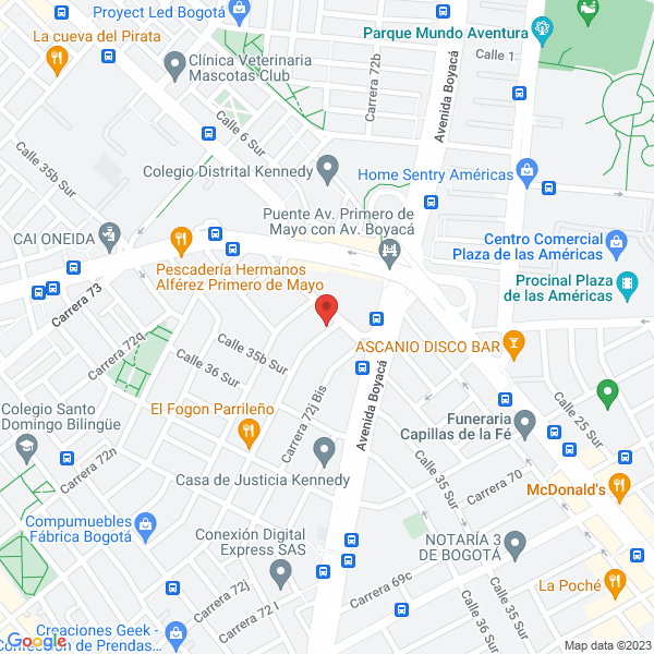 Mapa de Quimica De Plasticos Y Fibras S.A.S.